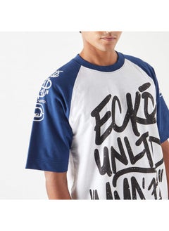 Ecko Unltd. Ecko Graphic Print Crew Neck T-shirt with Raglan Sleeves  - Image 4