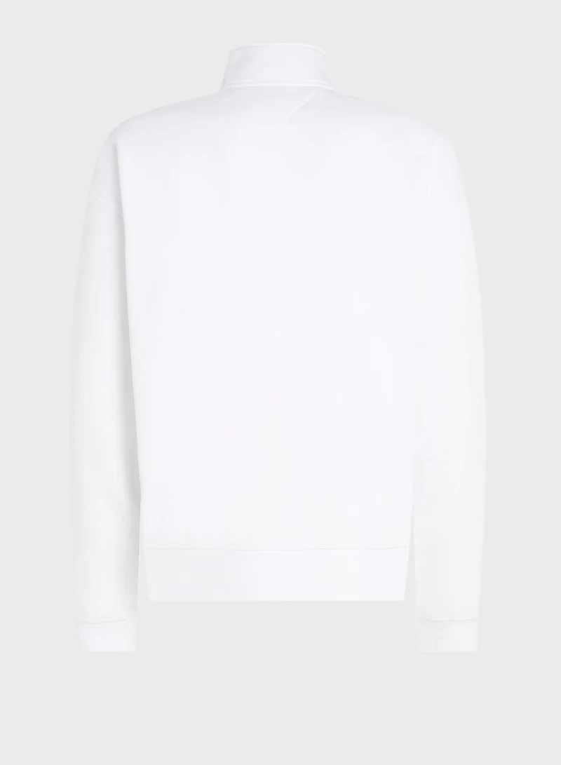 TOMMY HILFIGER Logo Half Zip Sweatshirt
