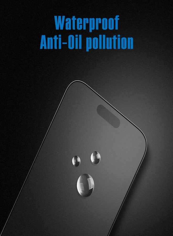 Mothca حماية شاشة زجاجية غير لامعة كاملة التغطية من موثكا - عبوة 2 لجهاز آيفون 17 برو ماكس 6.9 بوصة، زجاج مقسى بحواف سوداء مضادة للتوهج وبصمات الأصابع مع أداة تركيب سهلة، ناعمة كحرير - Image 3