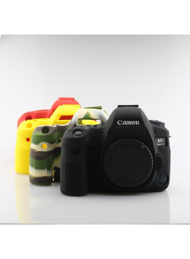 For Canon SLR EOS 90D Silicone Case/Protective Case EOS 6DII Special SLR Drop-resistant Silicone Case-Color:90D Yellow  - Image 2