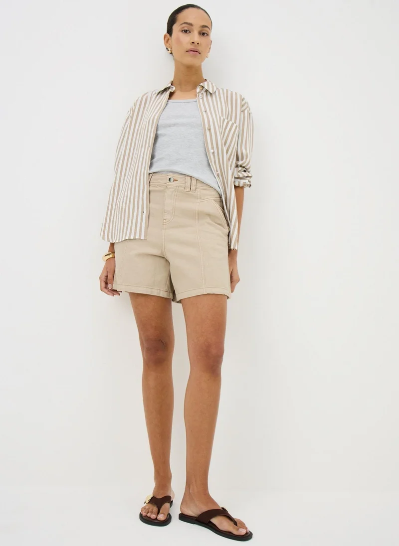 ماتلان Ecru Denim City Shorts