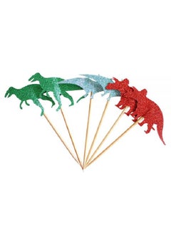 ThePartyPopper Pack of 12 Dino Themed Cupcake Toppers  - Image 5