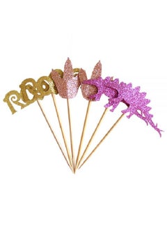 ThePartyPopper Pack of 12 Dino Themed Cupcake Toppers  - Image 2