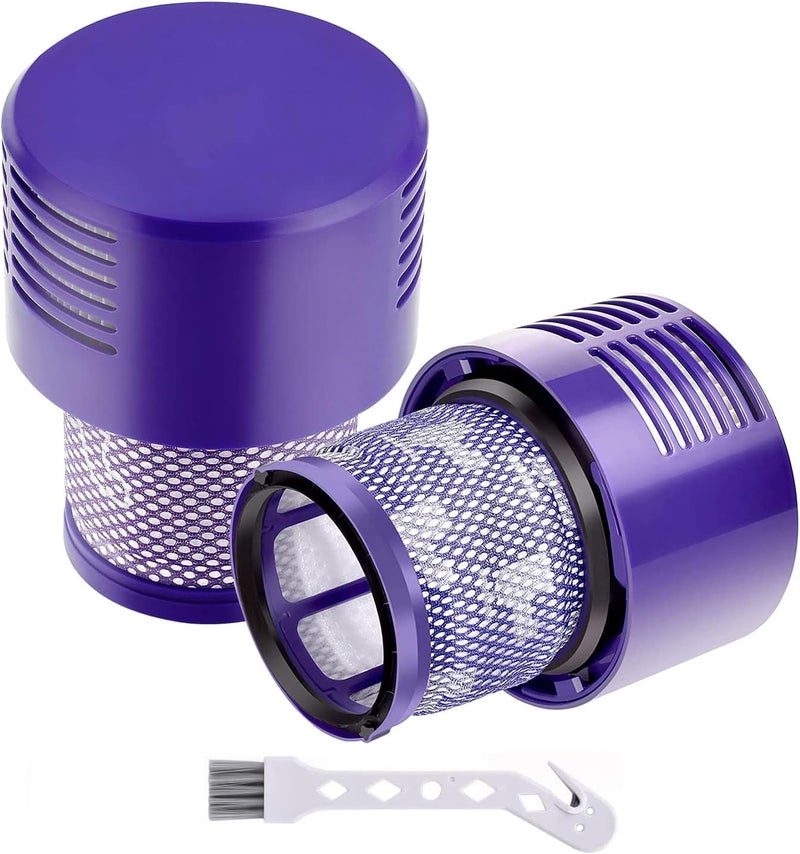عبوتان من فلاتر الاستبدال المناسبة لسلسلة Dyson V10 Cyclone، وV10 Absolute، وV10 Animal، وV10 Total Clean، وSV12، لاستبدال رقم قطعة Dyson 969082-01 - Image 1