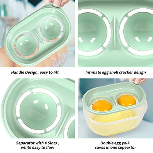 MTFATBEST Egg White Separator with Egg Beater, Egg Separator Yolk White Separator Egg Filter Storage Box Food Grade Level Kitchen Gadgets Egg Separator for Kitchen Cooking Gadgets - Image 3