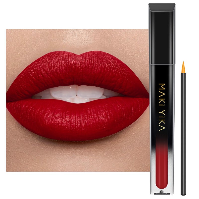 MAKI YIKA Red Lipstick for Women Color Stay Long Lasting Lipsticks No Smudge Matte Liquid Lipstick Transferproof CrueltyFree Lip Color MVPRED