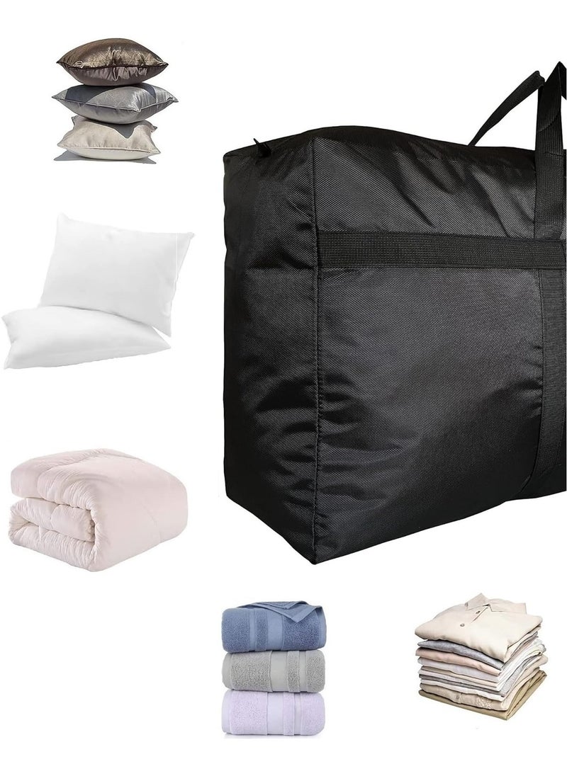 TOMSHOO - Extra Large Storage Duffle Bag for Travel, Black Oversized Giant Big Traveling Duffle Bag - Image 1