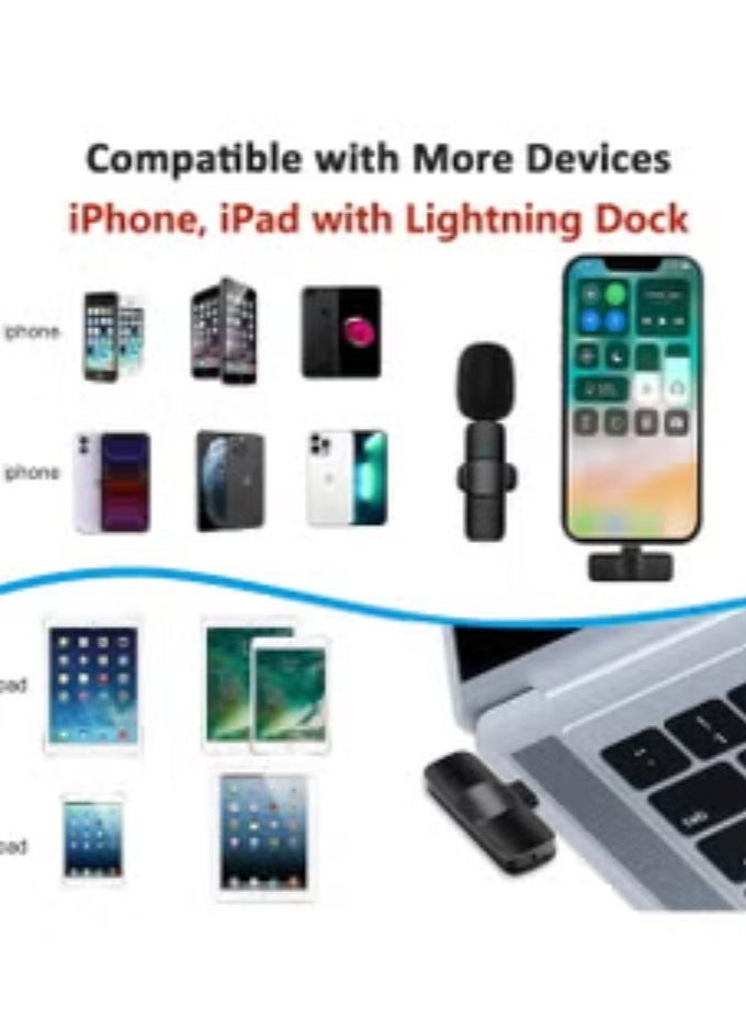 YJS 2in1 Bluetooths Mic K9 Wireless Collar Microphone Dual Lapel Lavalier Mic for Noise Reduction Vlogging Interview Live Streaming YouTube Video Broadcast With 2 Mic Receiver for iPhone and Android - Image 4