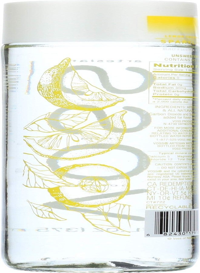 Voss Lemon Cucumber Artesian Sparkling Water, 375 ml - Image 4