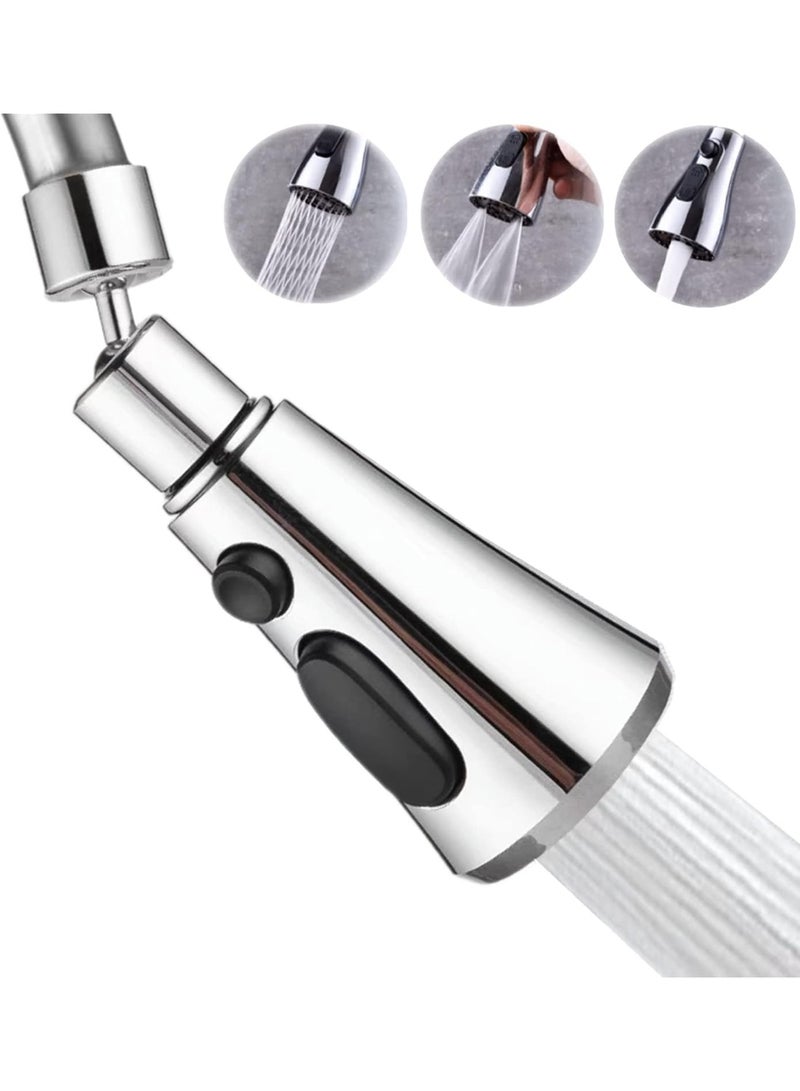 Replacement 3-Function Swivel Kitchen Faucet Head – Water-Saving 1/2 Inch (13 mm) Spray – Polished Finish for Modern Kitchens – Easy to Install, Durable, and Perfect for Washing Dishes, Vegetables, and Daily Use - Image 1