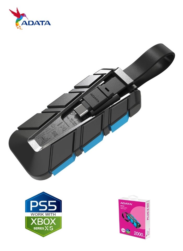 أداتا محرك أقراص SSD خارجي SC740 سعة 2000 جيجابايت من النوع C USB3.2 الجيل الثاني | محرك أقراص الحالة الصلبة المحمول متوافق مع PS5 XBOX Iphone 16 Android Phone 2TB  - Image 4