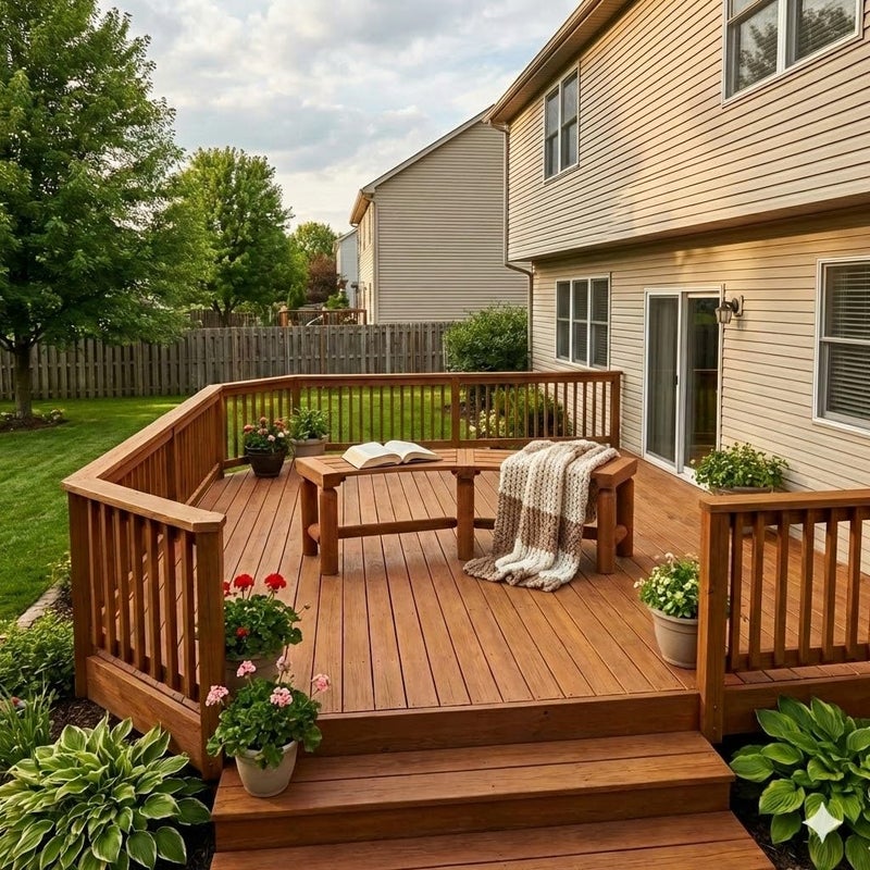 FORTUNO Outdoor Wooden Curved Backless Porch Bench Rustic Style Cedar/Fir Wood Log Fire Pit Bench for Patio Garden Deck and Backyard, 40"-54.7" WÃ—13" DÃ—16.5" H, Brown - Image 5