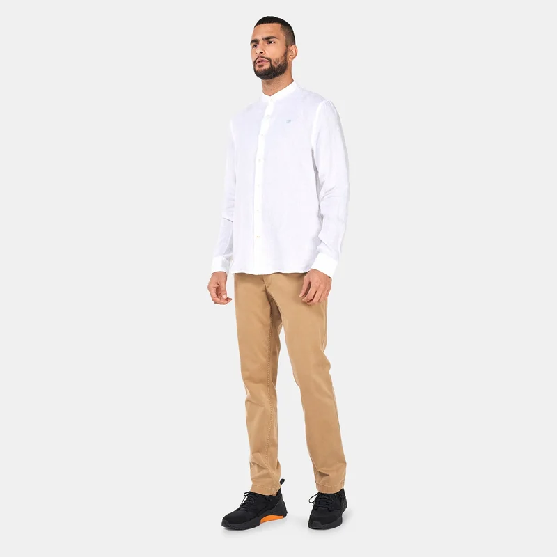 Timberland White Men's Mill River Linen Shirt for Men | Best Price UAE