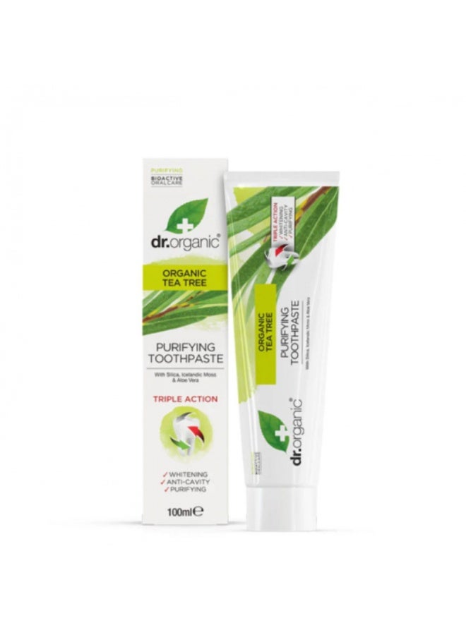 دكتور أورجانيك معجون أسنان منقي بخلاصة شجرة الشاي العضوي من دكتور أورجانيك، 100 مل - Image 2