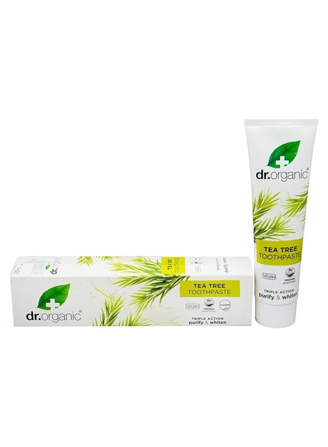 دكتور أورجانيك معجون أسنان منقي بخلاصة شجرة الشاي العضوي من دكتور أورجانيك، 100 مل - Image 4