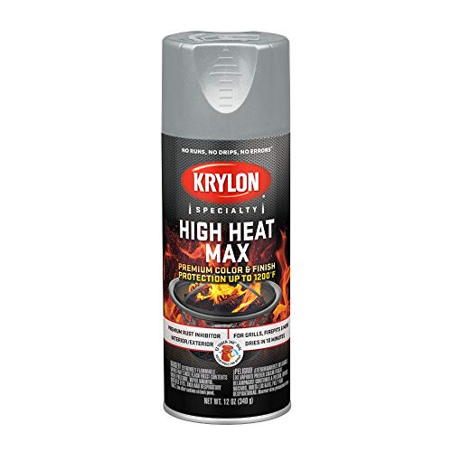 Krylon K01608000 High Heat Max, Aluminum, Gloss, 12 ounce - Image 1