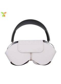 Suitable For Airpods Max Protective Case Head-mounted Bluetooth Earphone Bag Anti-drop Earphone Leather Case Storage Bag-Color:White-Applicable Model:Airpods Max