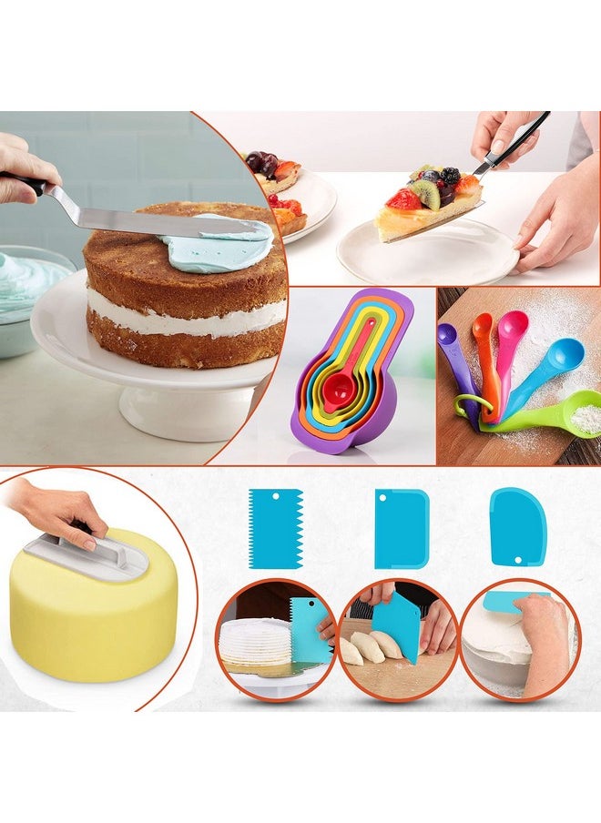 RFAQK RFAQK 700PCs Cake Decorating Kit with Baking Supplies- Cake Turntable for Decorating with Baking Pans, Leveler, 24 Numbered Piping Tips, 2 Spatulas, Fondant Tools, Video Course,Pattern Chart&More  - Image 5