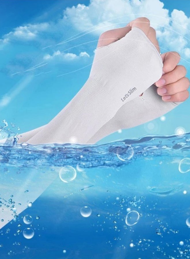 ليتس سليم طقم أكمام ذراع للحماية من الأشعة فوق البنفسجية مكون من ستة أزواج. Free Size - Image 2