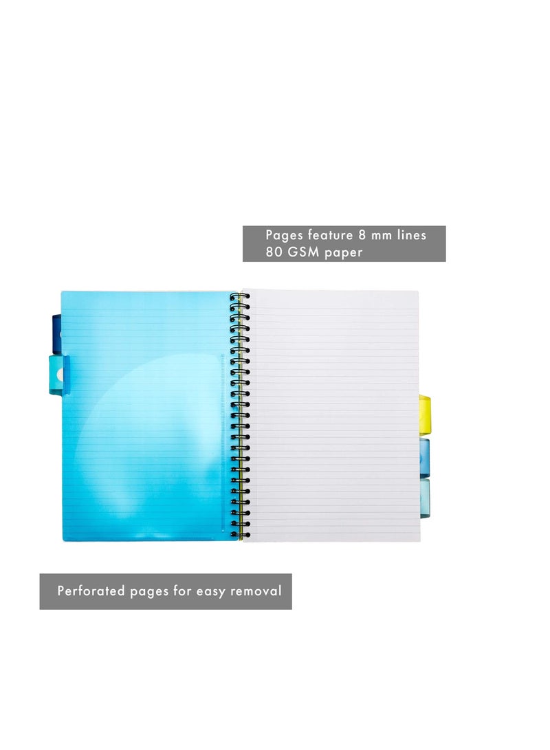 Pukka Pad 1 Pukka Pad Stripes Polypropylene Project Book 250 Pages A4 Blue/Pink  PROBA4 - Image 4