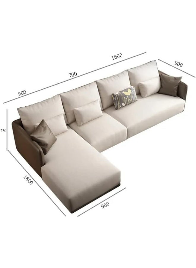 Generic L Shape Sectional Sofa Italian Luxury Modern Corner Couch (Left)  - Image 2