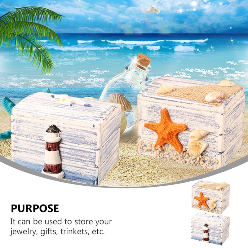 2Pcs Mediterranean Style Storage Boxes Candy Boxes Desktop Boxes - Image 5