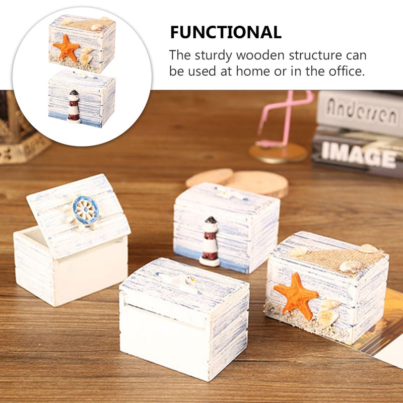 2Pcs Mediterranean Style Storage Boxes Candy Boxes Desktop Boxes - Image 1