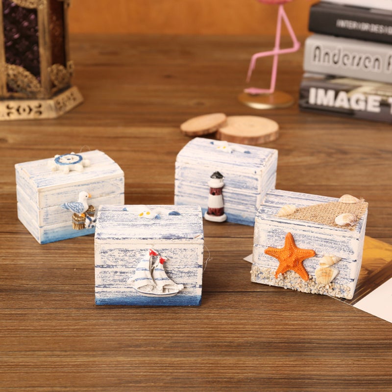 2Pcs Mediterranean Style Storage Boxes Candy Boxes Desktop Boxes - Image 4