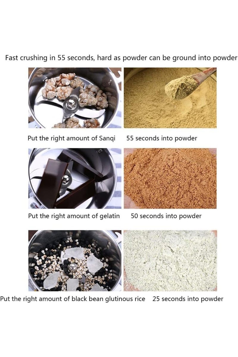 SILVER CREST Electric High-Speed Grinder Stainless Steel Powder Mill For Spices, Herbs & Grains 250g - Image 5