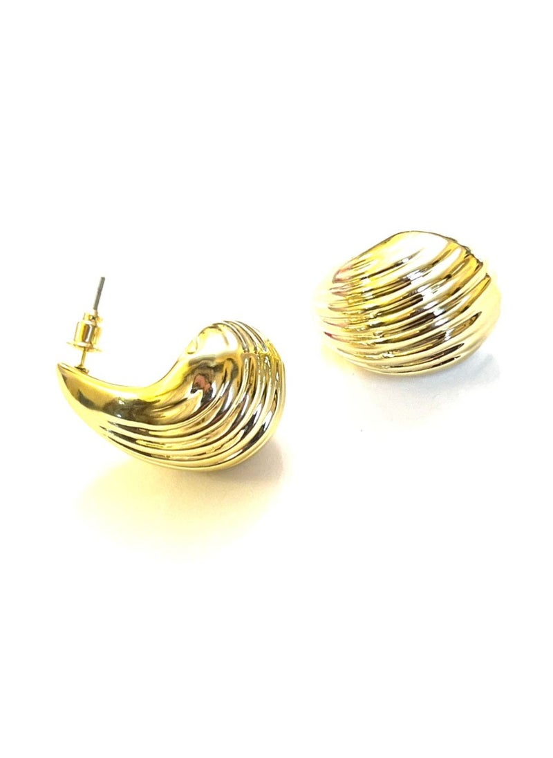 Trio Earrings Gold Bottega Drop Earrings  - Image 1