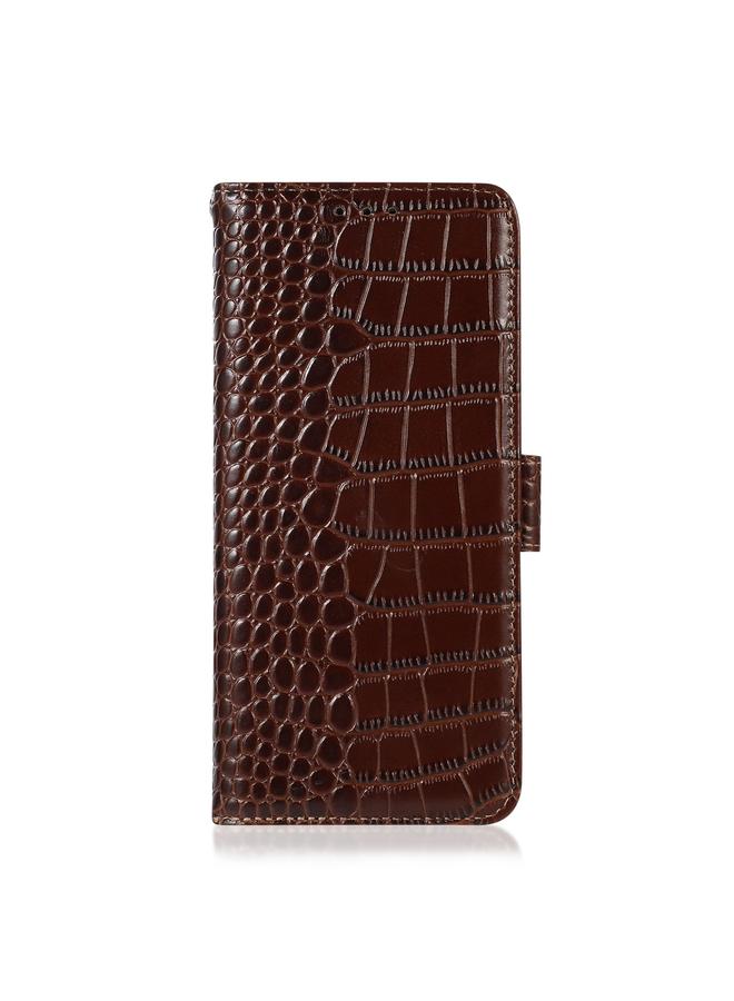 erorex Case For Samsung Galaxy A56 5G Crocodile Top Layer Cowhide Leather Phone Case - Image 3