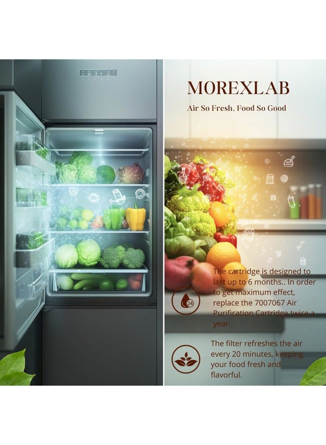 MorexLab 7007067 Refrigerator Air Purification Cartridge 7042798 Air Filter Replacement Compatible with Sub-Zero Refrigerators - Image 2
