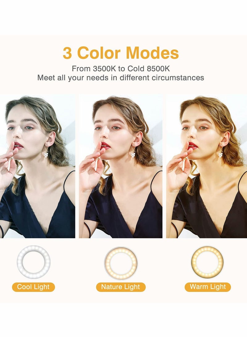 SYOSI Clip-on Selfie Ring Light, LED Rechargeable Circle Light for Phone  - Image 2