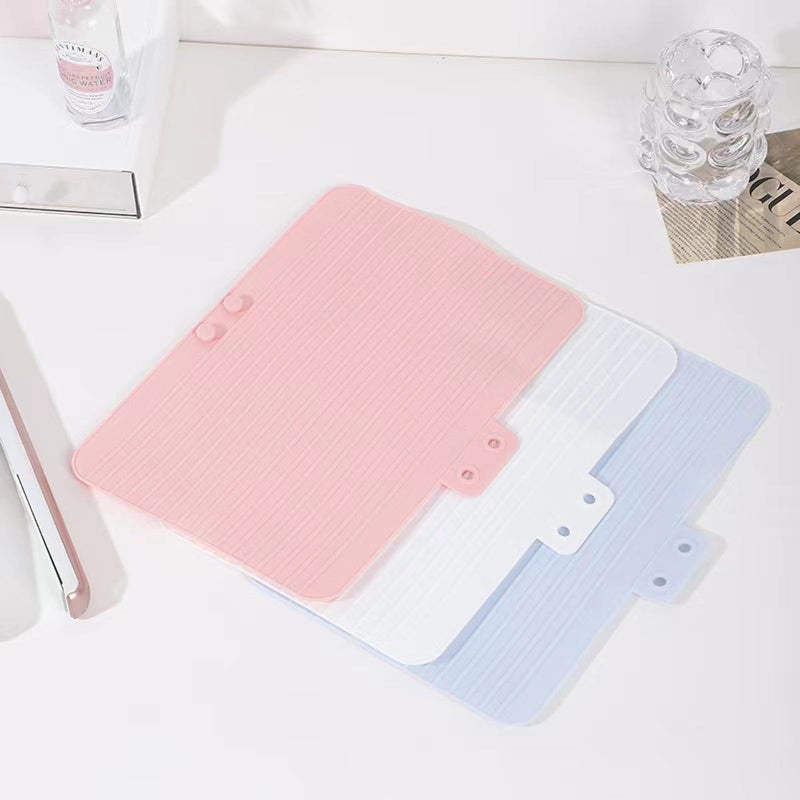 ALHBEJT Heat Resistant Silicone Mat Travel Case Portable Travel Mat Cover For Hair Straightener  Flat Iron And Hot Hair Styling Tools (Blue) - Image 5