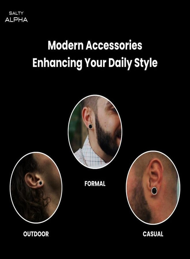 SALTY ALPHA Anti Tarnish Single (1 Side) Valyrian Earring for Men | Ear Hoop for Man | Stylish Fashion Jewellery Accessories for Boys | Minimal Jewelry | Ideal for Gifting | Marriage, Birthday | Gift for Valentine Day - Image 3