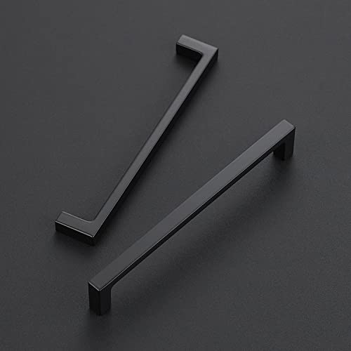 Ravinte 15 Pack Solid 6-1/4 Inch Kitchen Square Cabinet Handles Matte Black Pulls Drawer Pulls Kitchen Cabinet Hardware Flat Black Handles - Image 2