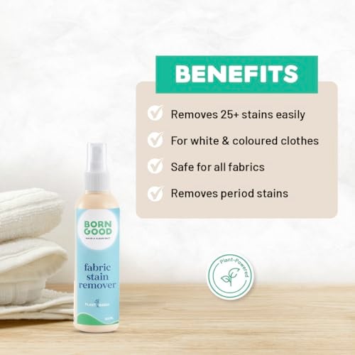 Born Good Natural Fabric Stain Remover For Clothes | 100ml | Removes Tough Stains & Period Stains | Plant-Based, Biodegradable, Non-Toxic, Eco-Friendly, Organic, Herbal - Image 2