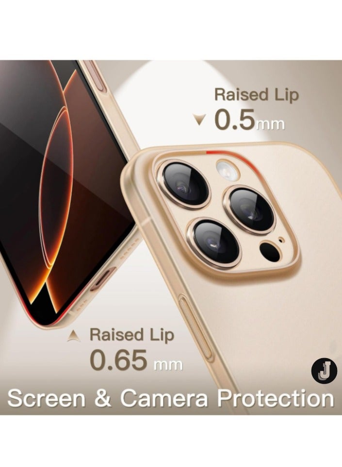 JAJEEK "Ultra-Slim 0.35mm iPhone 16 Pro Case (6.3 Inch) – Lightweight Matte Finish, Full Camera Protection, Minimalist Hard Shell (Desert Titanium)" - Image 3