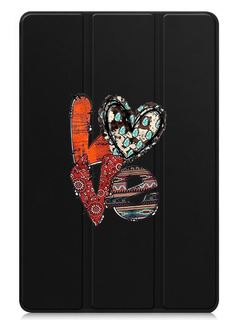 Theodor Protective Flip Case For Apple iPad Pro 11 (2024) With Trifold Stand Auto Wake Sleep Shockproof Cover Love 2 - Image 1