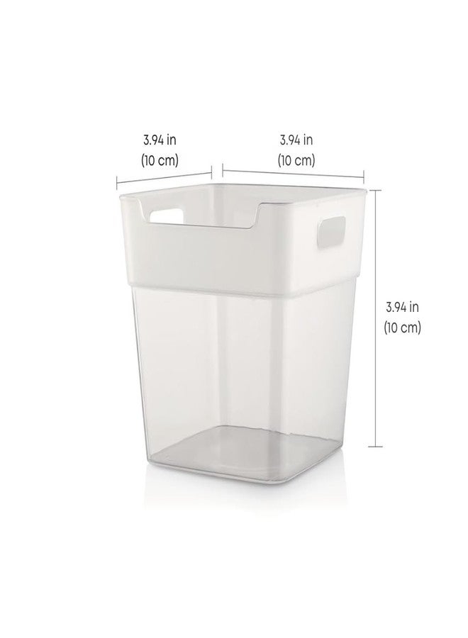EYNEL 5-Piece Clear Plastic Multi-Purpose Organizer Bins, Fridge Side Door Storage Box Set for Refrigerator, Cabinet, Pantry - Storage for Small Items, Fruits, Vegetables - Image 3