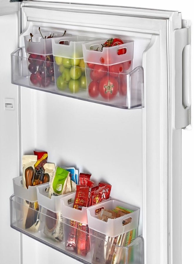 EYNEL 5-Piece Clear Plastic Multi-Purpose Organizer Bins, Fridge Side Door Storage Box Set for Refrigerator, Cabinet, Pantry - Storage for Small Items, Fruits, Vegetables - Image 1