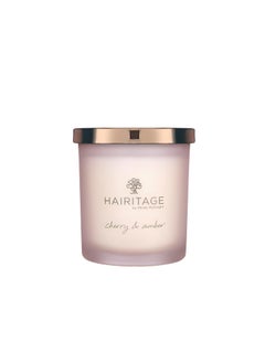 Hairitage Hairitage Light Me Up Cherry & Amber Scented Candle - Cotton Wick & Soy Wax Blend - Aromatherapy Single Wick Candle - Relaxing Candle Gift for Women and Men - 7 oz. Jar 