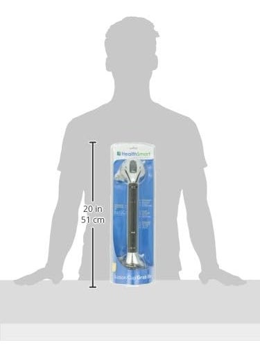 DMI DMI Suction Cub Grab Bars for Bathroom Tub and Shower  Chrome 16 Inch  - Image 3