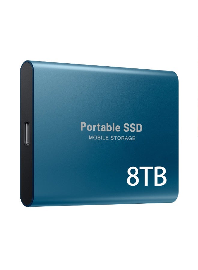 8TB Portable External SSD, 8000GB USB 3.1 High Speed Data Transfer, Computer Backup Drive Support Data Storage Transfer, USB C Mini Portable External Solid State Drive for PC/Laptop/Phones and More - Image 1