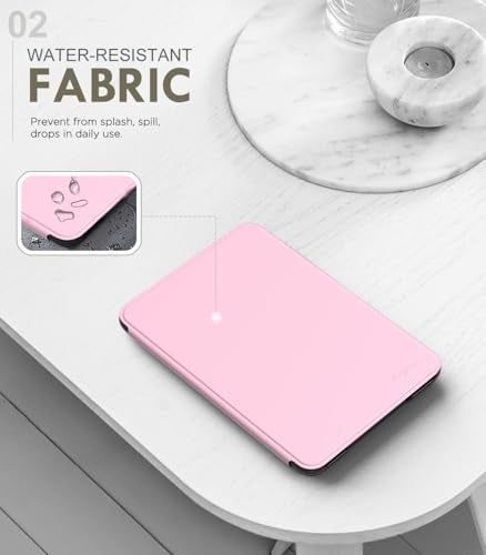 MoKo Case Fits 6" All-New Kindle (11th Generation-2024/2022 Release), Lightweight Shell Cover with Auto Wake/Sleep for Kindle 2024/2022 11th Gen e-Reader, Nosegay Pink - Image 3