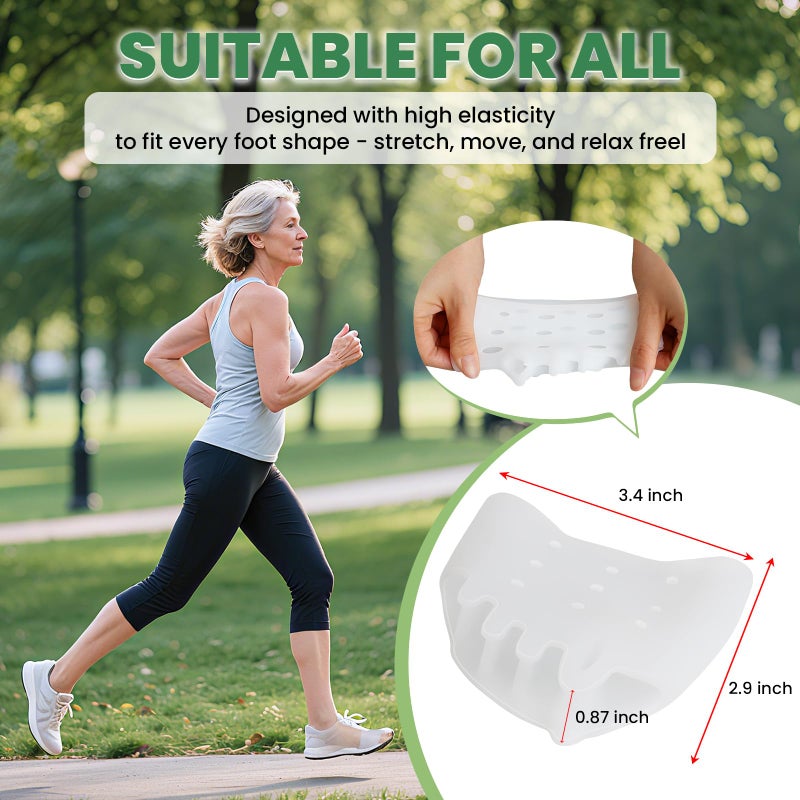 CEYOME Toe Separators & Metatarsal Pads for Women & Men â€“ 4 PCS Gel Ball of Foot Cushions for Pain Relief, Metatarsalgia & Mortonâ€™s Neuroma â€“ Soft Toe Spacers for Walking & All-Day Comfort - Image 5