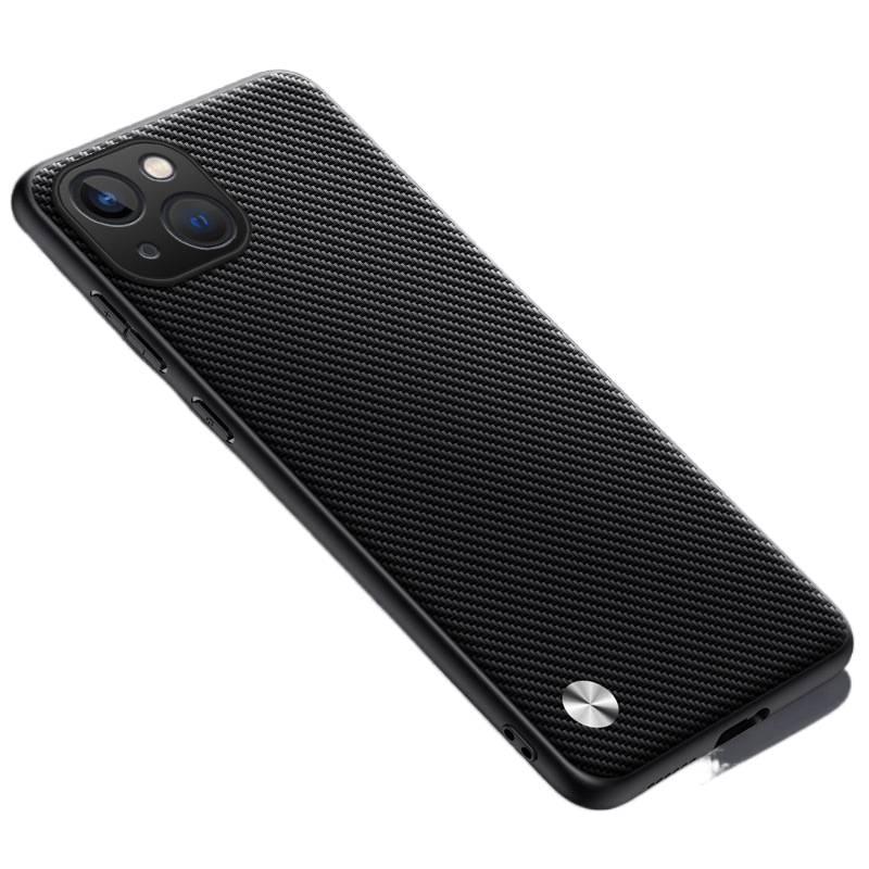 BB Leather Texture Protective Case for Redmi Note 13 with Drop Protection and Full Coverage plus Shockproof plus Leather Texture plus Business Style in Carbon Fiber Pattern - Image 1