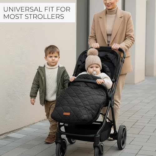 ZICOTO Warm and Cozy Winter Stroller Cover for Baby - Waterproof Bunting Bag with Soft Fleece Lining and Universal Fit for Strollers - Protective Footmuff Blanket for Ultimate Comfort in Wind, Rain & Snow - Image 3