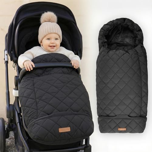 ZICOTO Warm and Cozy Winter Stroller Cover for Baby - Waterproof Bunting Bag with Soft Fleece Lining and Universal Fit for Strollers - Protective Footmuff Blanket for Ultimate Comfort in Wind, Rain & Snow - Image 1