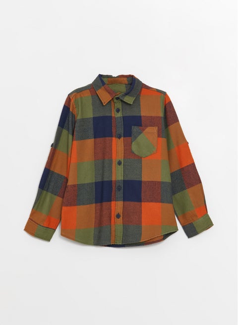 Plaid Long Sleeve Boy Shirt